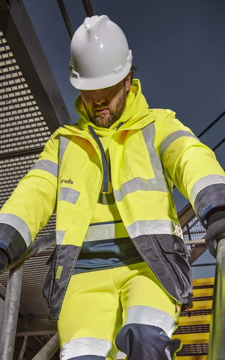 Branded hi-vis vest with company logo — hi-vis workwear printing Slough