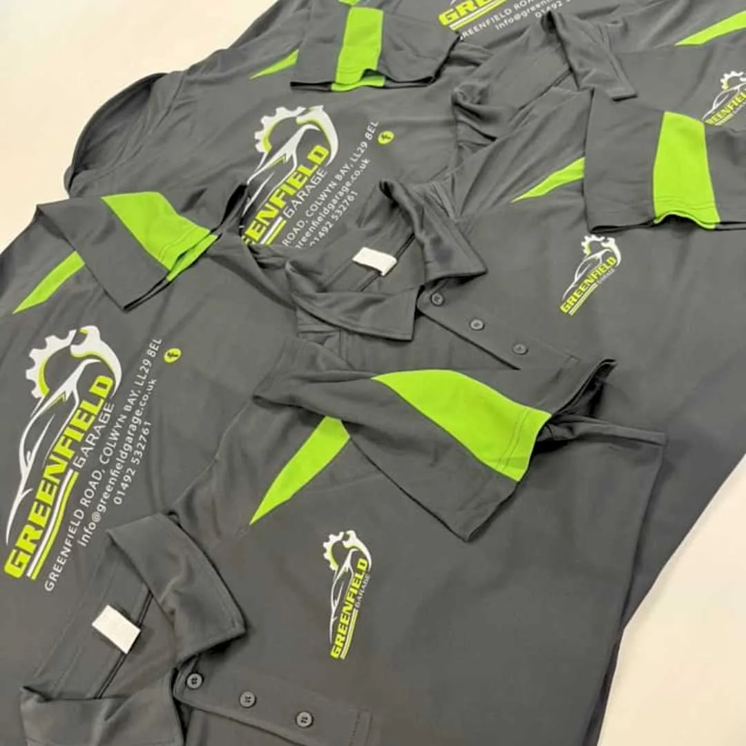 Branded polo shirts with company logo for teams — polo shirt printing Slough